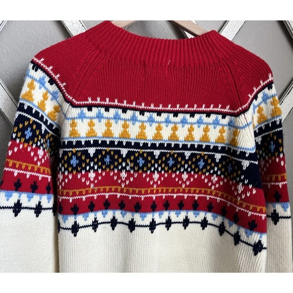 Vintage JCPenney Men's L Knit Acrylic Ski Sweater Mock Neck